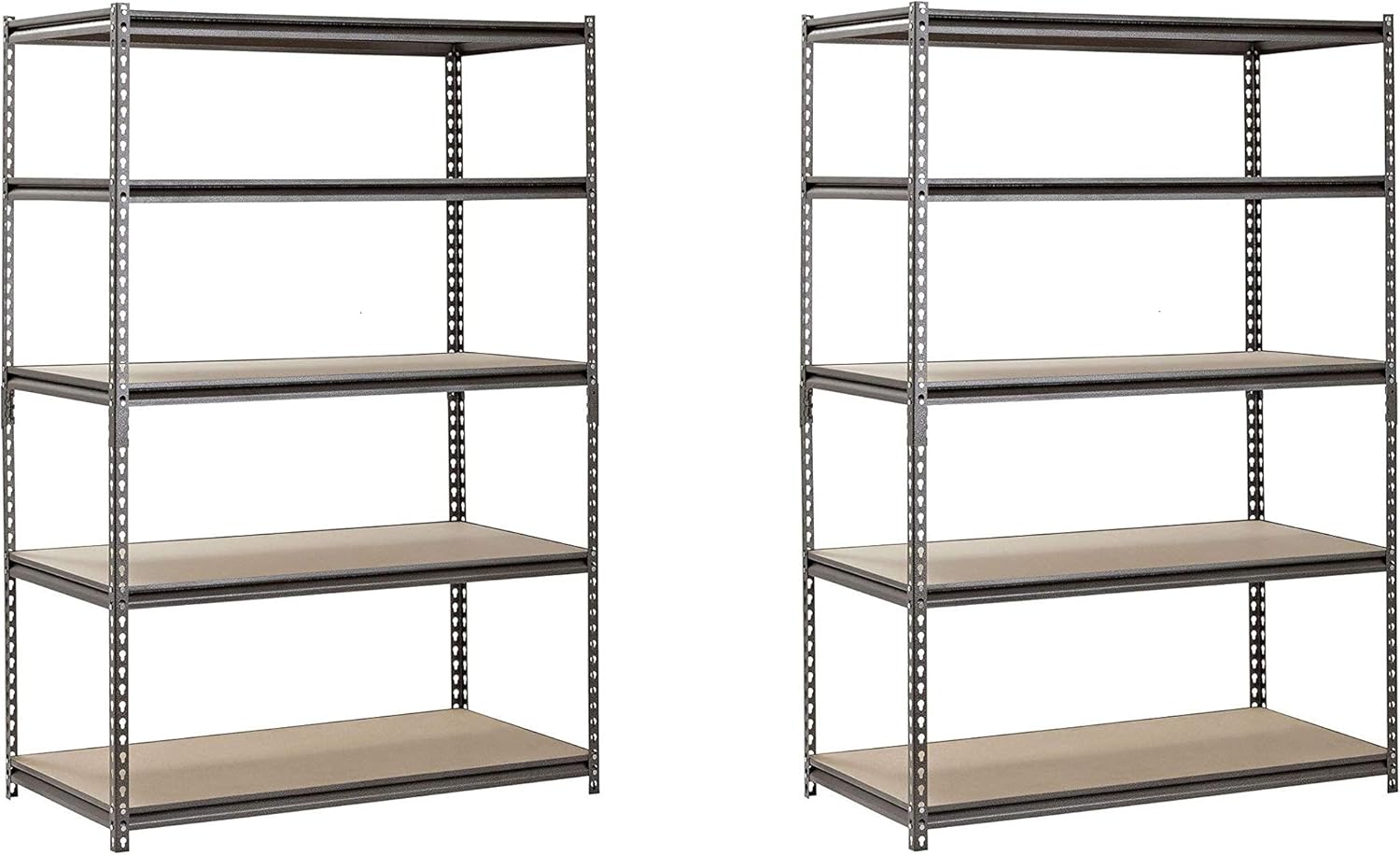 EDSAL Heavy Duty Garage Shelf Steel Metal Storage 5 Level Adjustable Shelves Unit 72