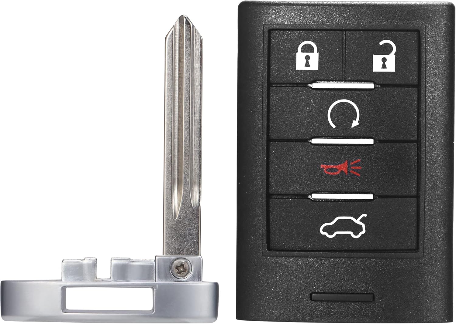 Tyranway Fits for 5 Button Keyless Entry Remote Smart Key fob Cadillac CTS 2008-2015/ STS 2008-2011 (FCC ID: M3N5WY7777A)