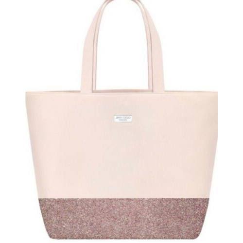 Jimmy Choo Parfums Large Pink Glitter Tote Bag in Packaging