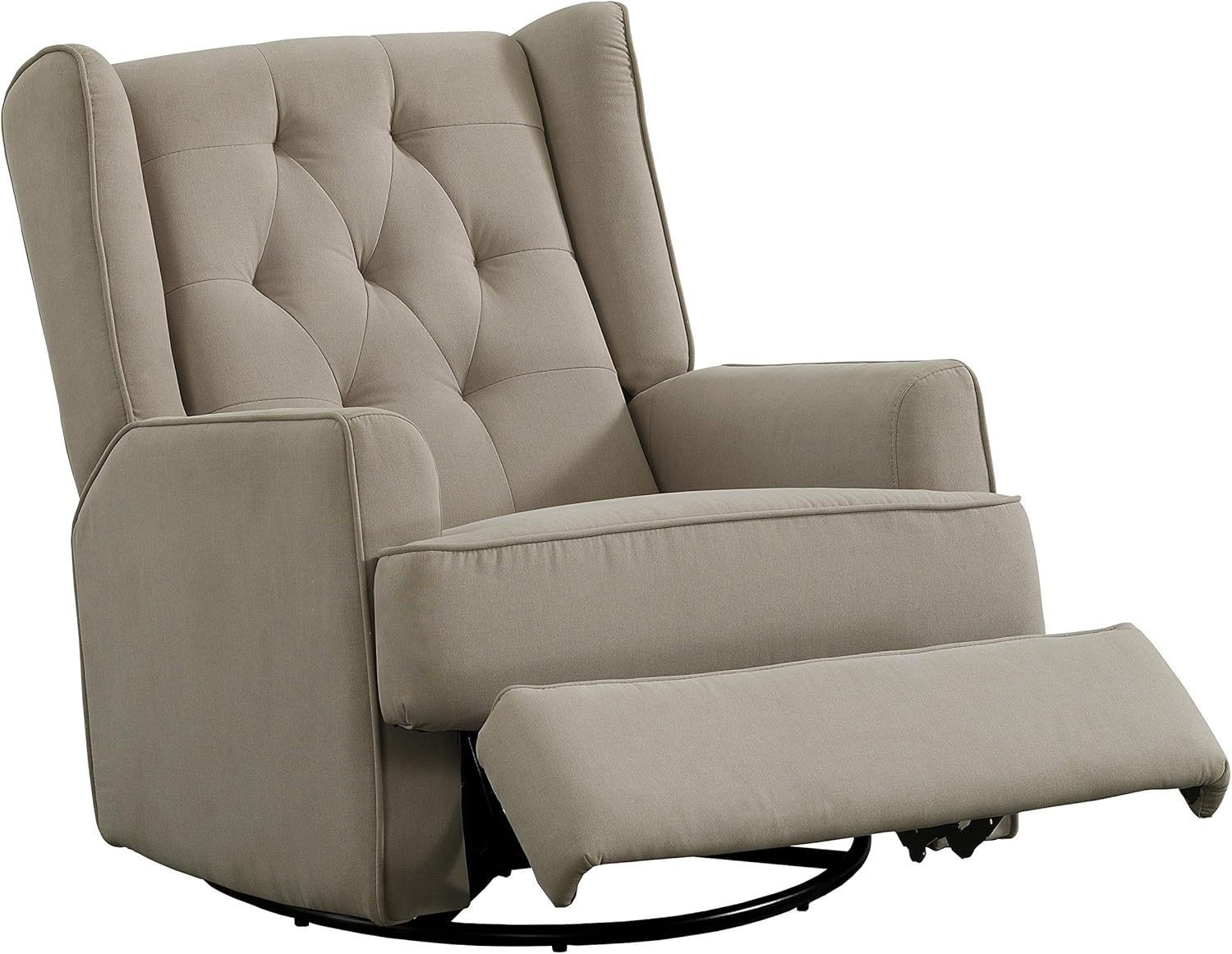 Pulaski Traditional Shelter Back Swivel Recliner Glider, Beige