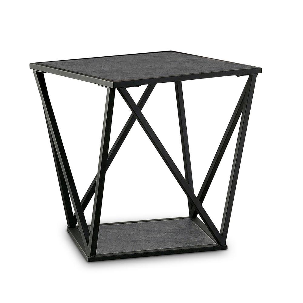 Furniture of America Caroline Gray and Sand Black End Table