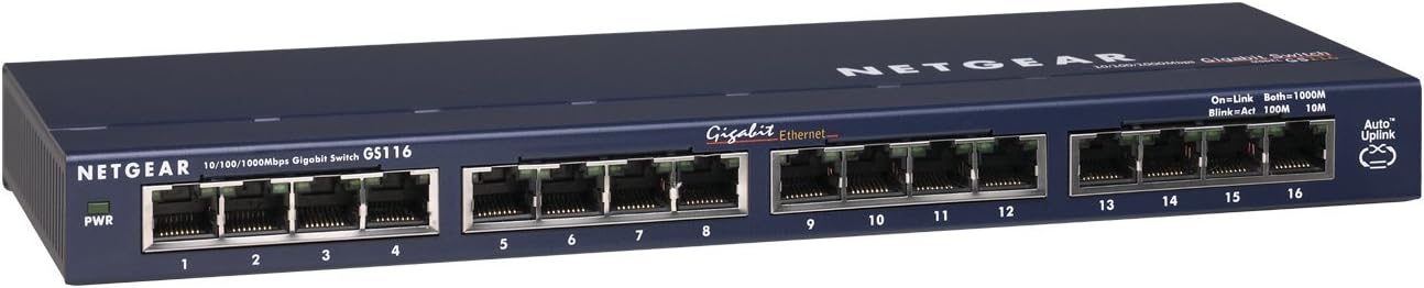 NETGEAR 24-Port Gigabit Ethernet Unmanaged Switch (JGS524) - Desktop or Rackmount, and Limited Lifetime Protection