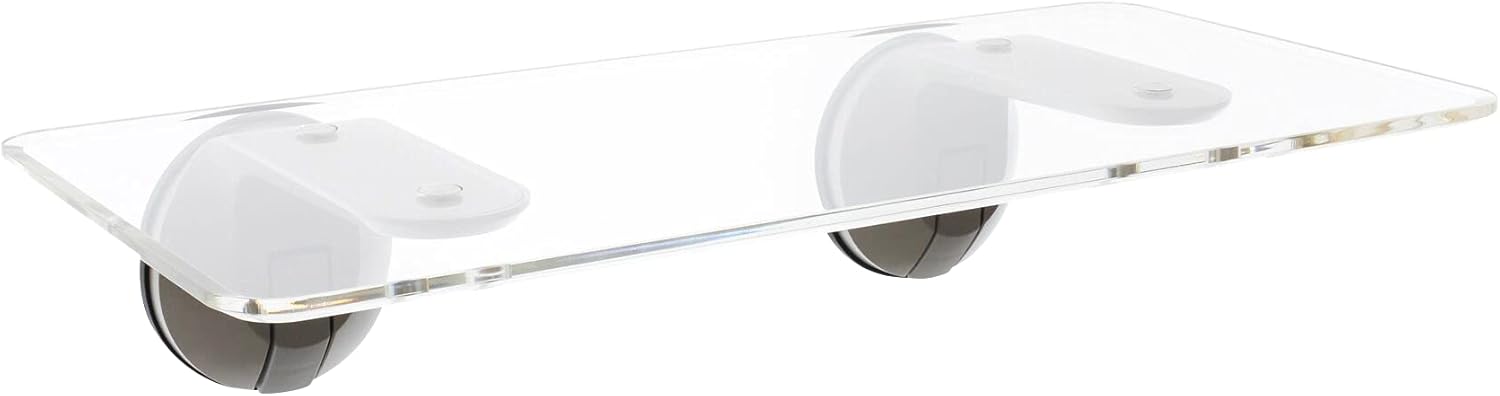 DeskView Premium Standing Desk - Portable & Height Adjustable Tempered Glass Window-Mounted Stand Up Desk - Laptop and Computer Standing Desk - 10 Second Tool-Free Install - Polished Clear Acrylic