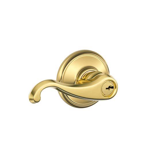 Schlage F51aclt619 Callington Lever Keyed Entry Lock Finish: Satin Nickel