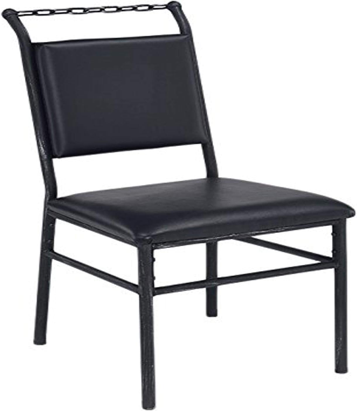 ACME Furniture Jodie Chair, Black PU & Antique Black