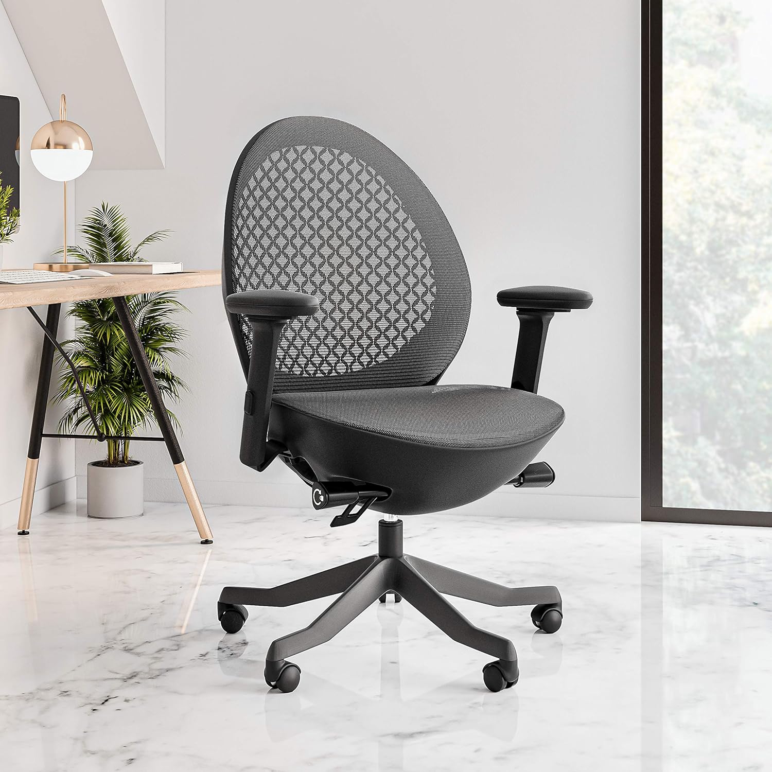 Techni Mobili Deco LUX Office Executive Chair, Black