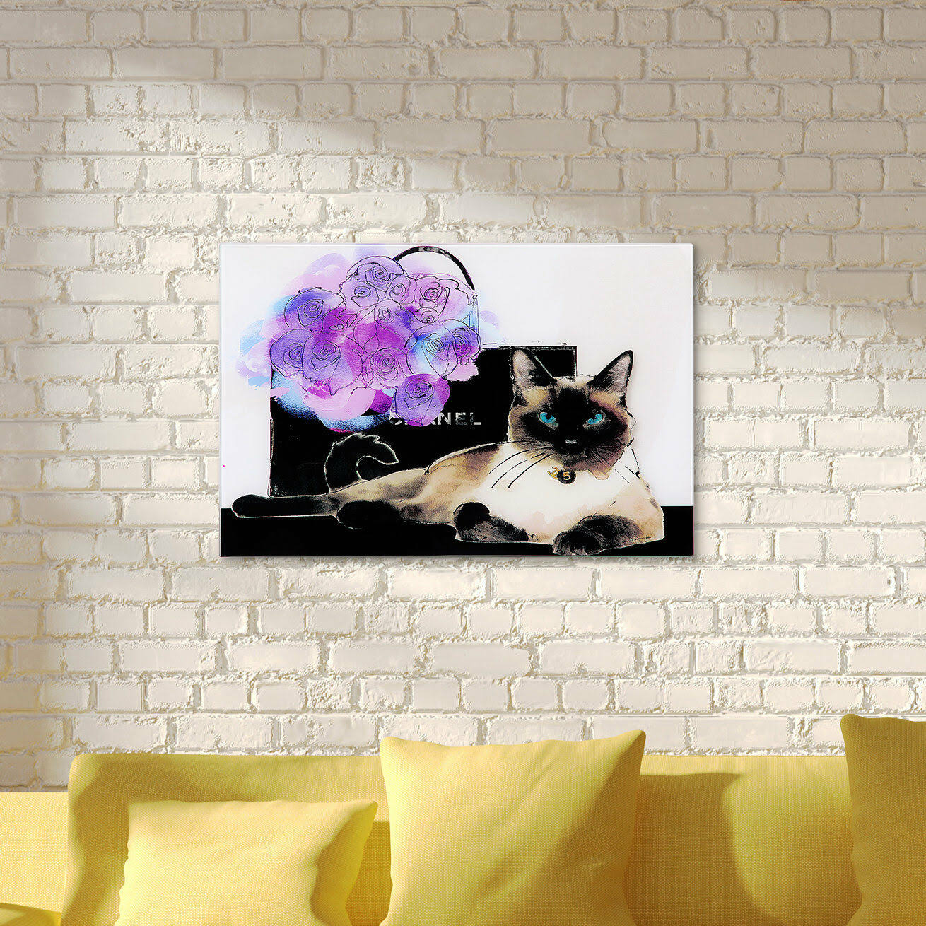 Rosdorf Park 'Lilac Bouquet' Print on Glass