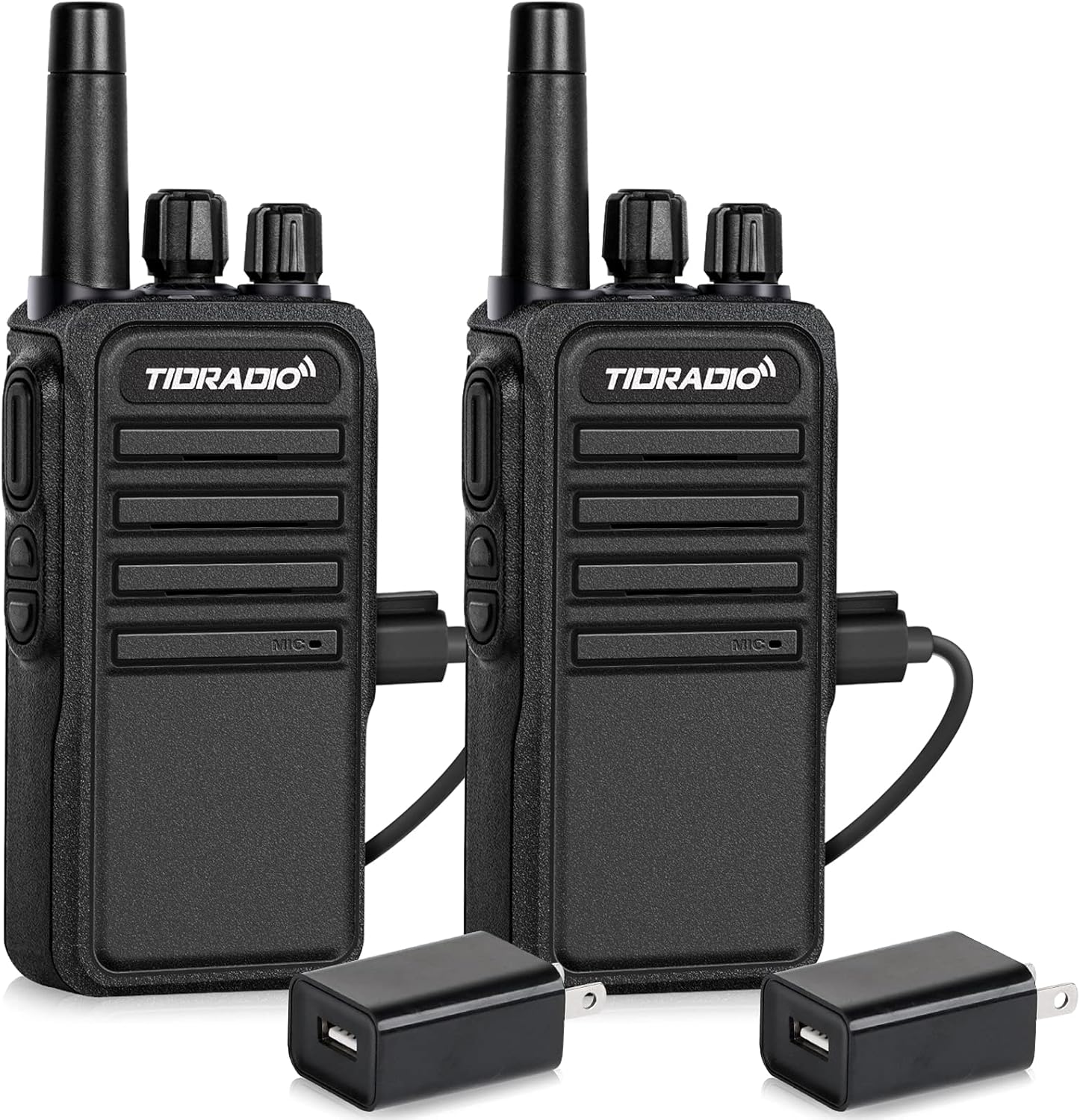 TIDRADIO TD-777S 2 Way Radios Walkie Talkies Long Range 22 CH USB Rechargeable Two Way Radio Hands Free Walkie Talkies for Adults for Commercial Organization (10 Pack)