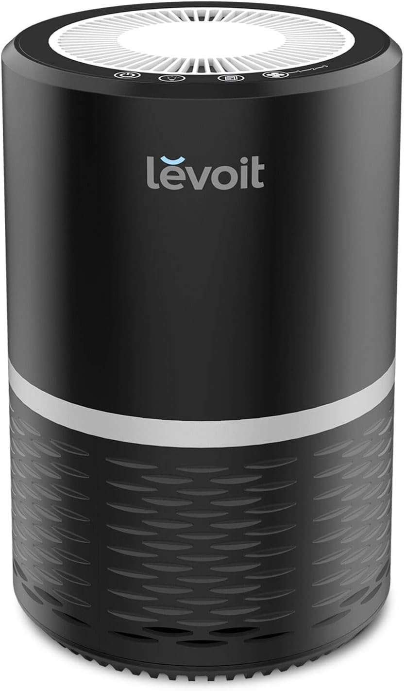 LEVOIT Air Purifiers for Home, H13 True HEPA Filter for Smoke, Dust, Mold, and Pollen in Bedroom, Ozone Free, Filtration System Odor Eliminators for Office with Optional Night Light, 1 Pack, White