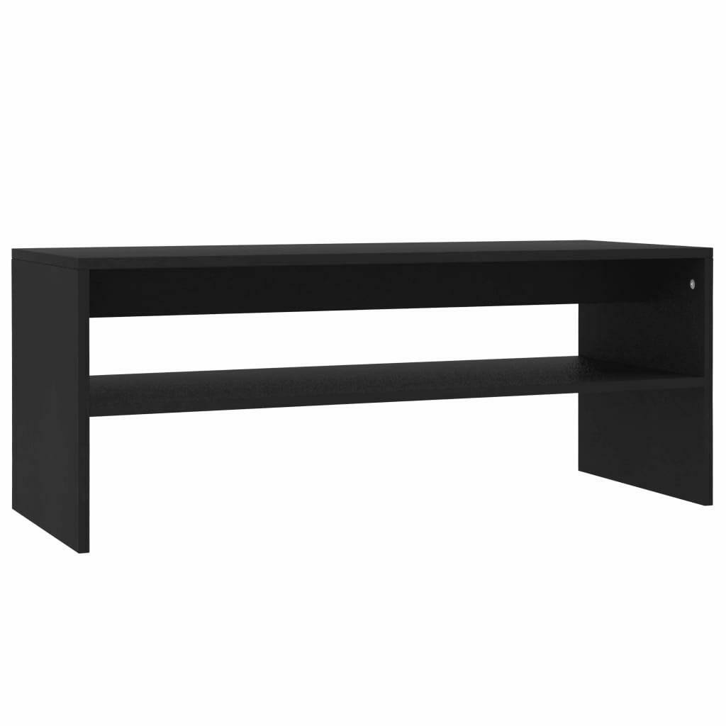 vidaXL Coffee Table Black 39.4x22x15.7x22x15.7x22 Chipboard