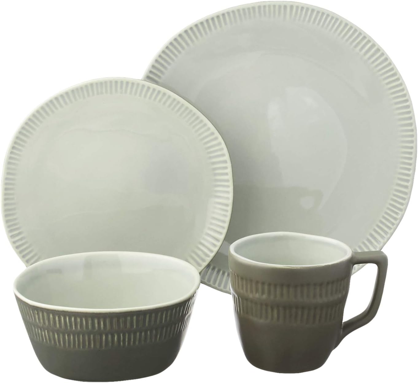 Mikasa Marbella Place Setting, Grey Pack of 2
