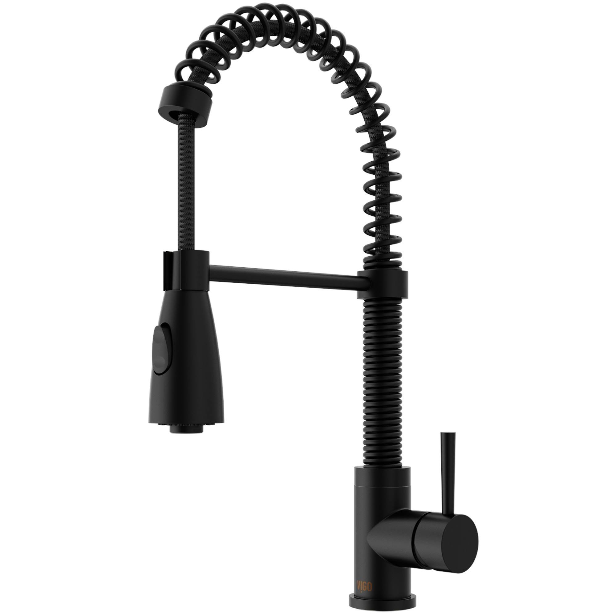 Vigo Brant Pull Down Single Handle Kitchen Faucet, Black