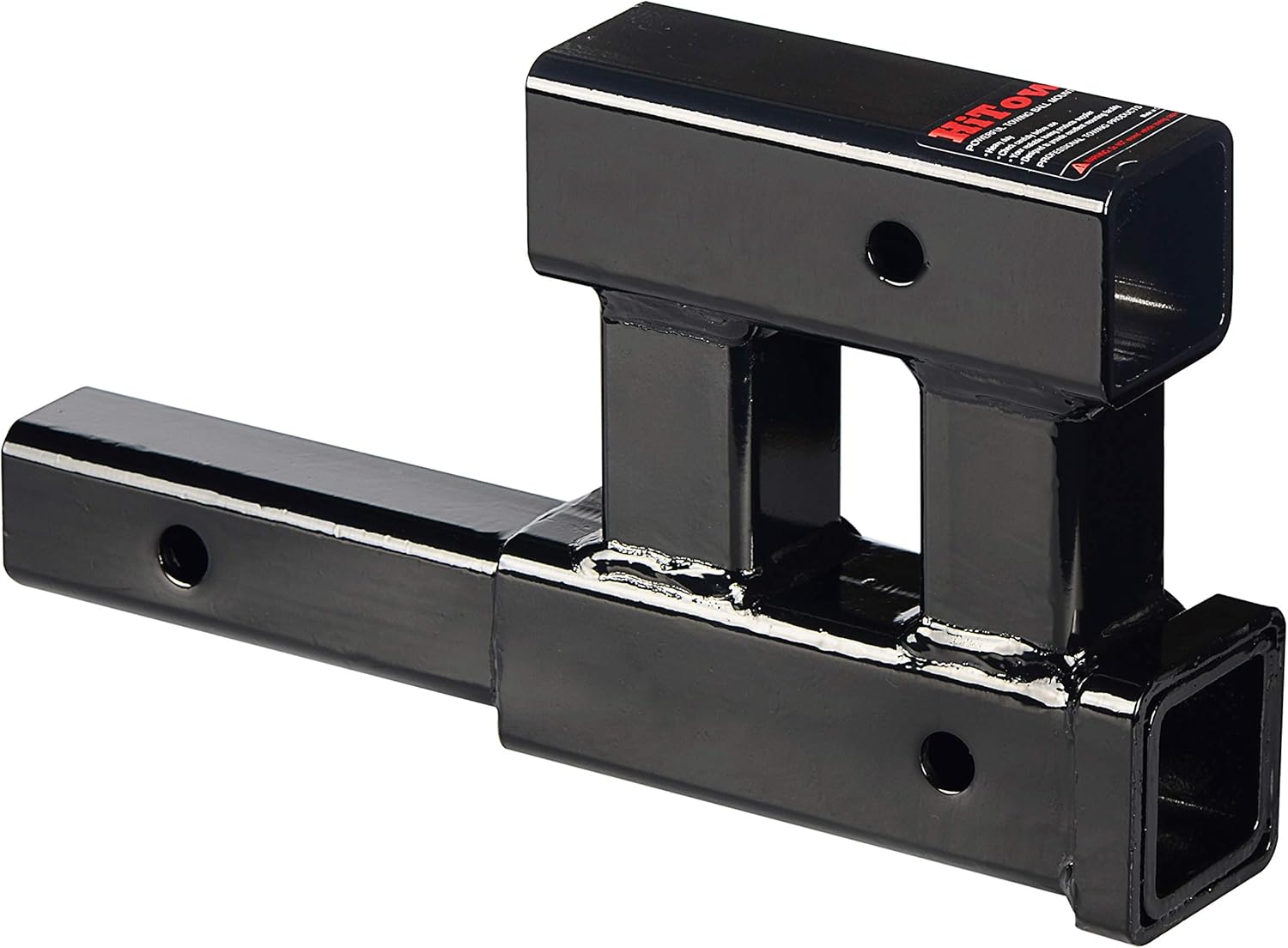 HiTow Dual Hitch Receiver Extension Adapter Trailer Towing Extender (GTW 4,000 lbs) Pack of 2