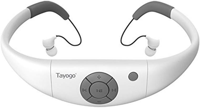Tayogo 8GB Waterproof MP3 Player, IPX8 Swimming Waterproof Headphones Work for 6-8 Hours Underwater 3 Meters with Shuffle Feature - Yellow Pack of 2