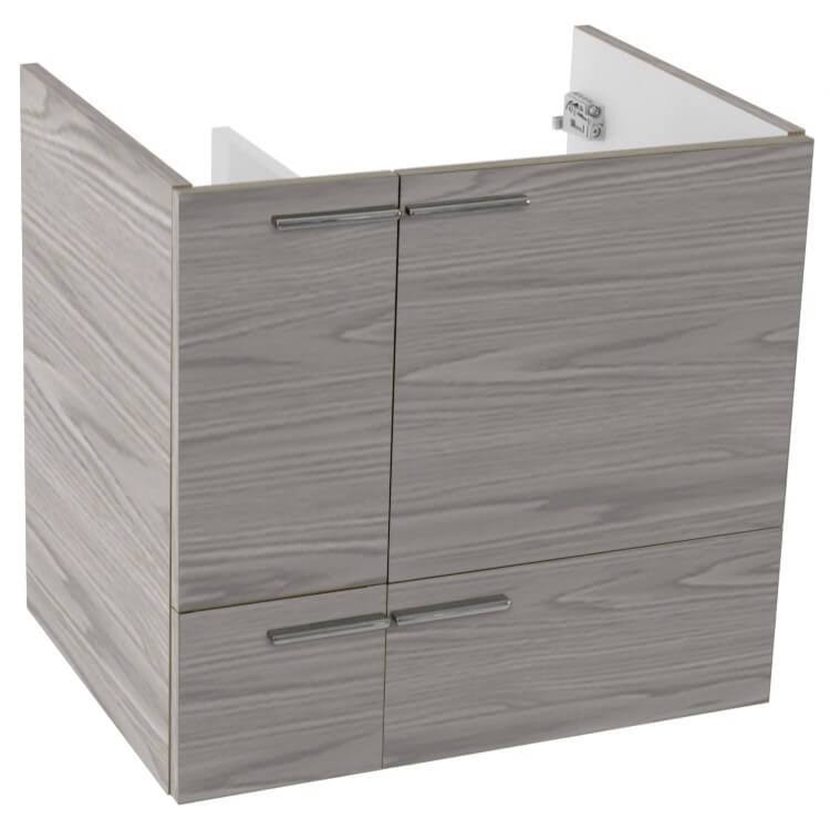 23 inch Wall Mount Grey Walnut Bathroom Vanity Cabinet, New Space ACF L415WG by Nameeks