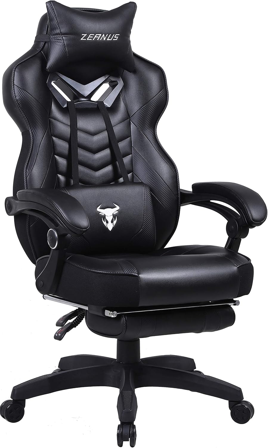 Green Gaming Chair, High Back Gamer Chair with Footrest, Recliner Computer Chair with Massage, Big and Tall Desk Chair for Gaming, Ergonomics Video Game Chair for Adults, Racing Gaming Chair for Teens