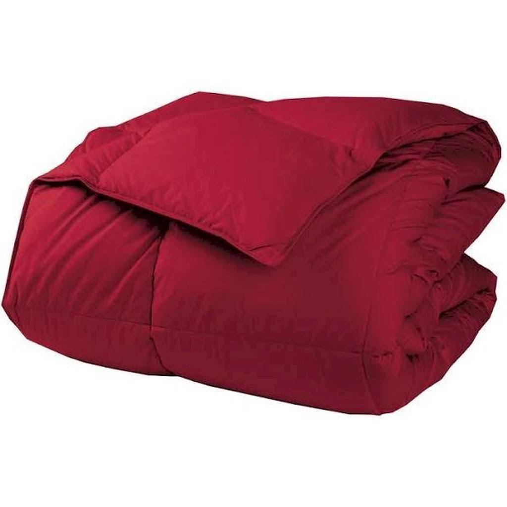 The Company Store Lacrosse LoftAIRE Extra Warmth Classic Red King Down Alternative Comforter