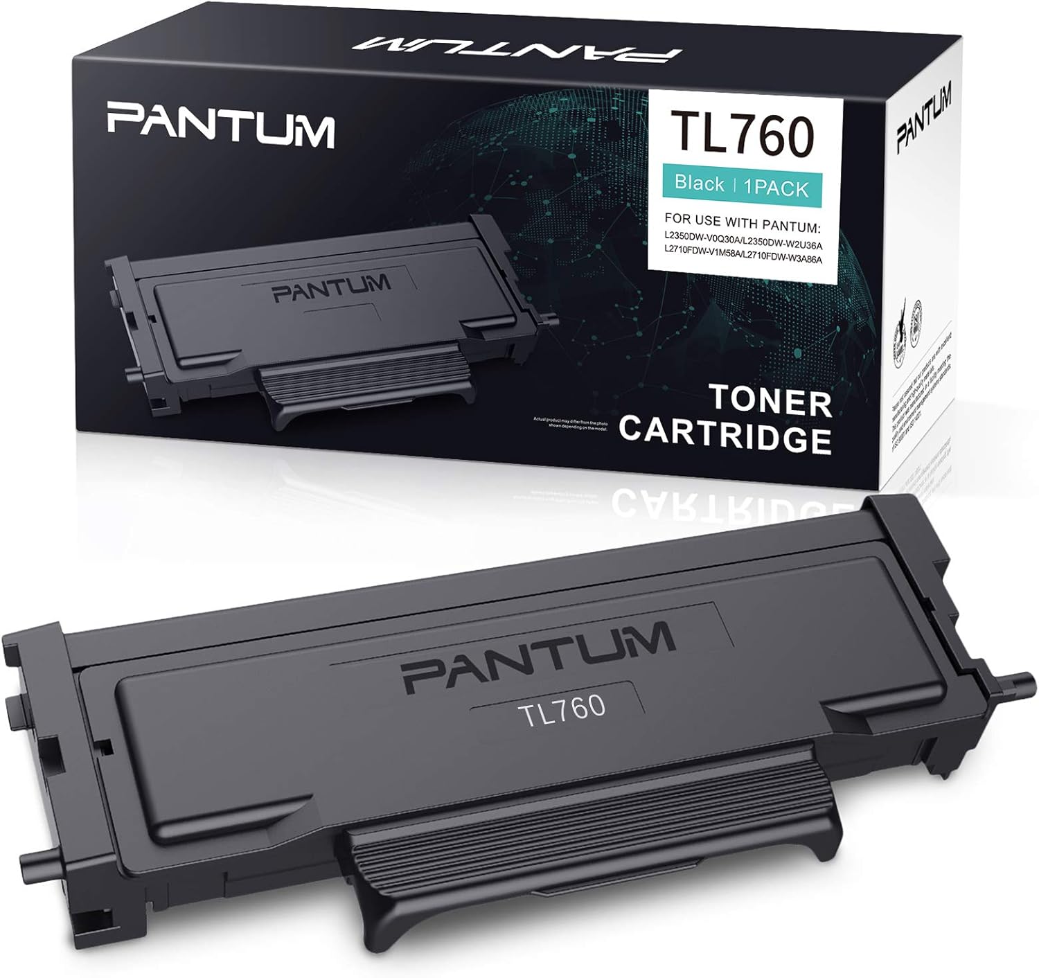 Pantum TL760 Black Toner Cartridge, Work with Drum Unit DL730, Compatible with L2350DW, L2710FDW Series Printers, Page Yield up to 3000 Pages