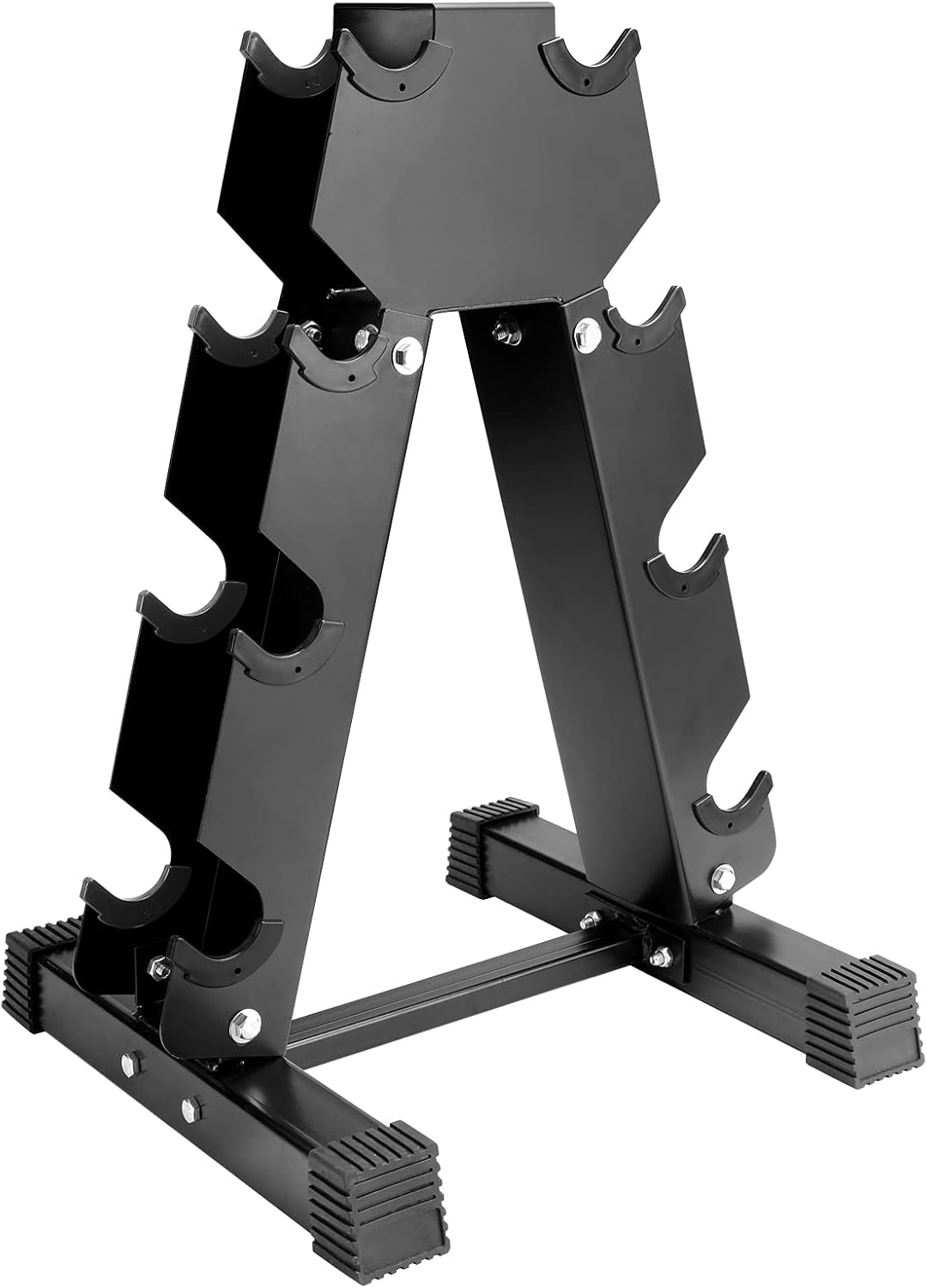 Uprimu A-Frame Dumbbell Rack，4 Tier Weight Rack for Dumbbells, Rack Stand Dumbbell Weight Storage for Home Gym (300-Pound Weight Capacity)