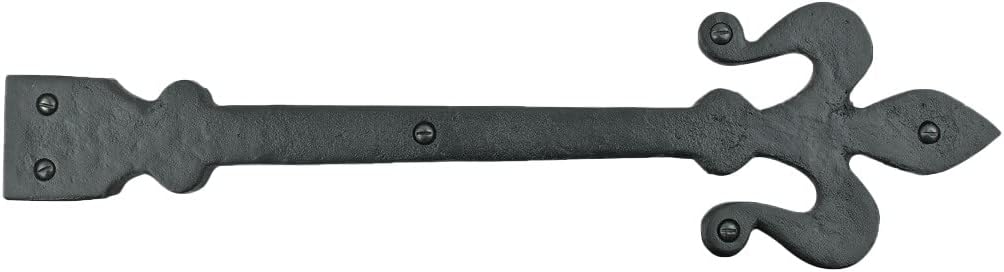 Decorative Dummy Strap Hinge Barn Garage Shutter Door Gate Faux Hinge Fleur De Lis Antique Revival Design 16