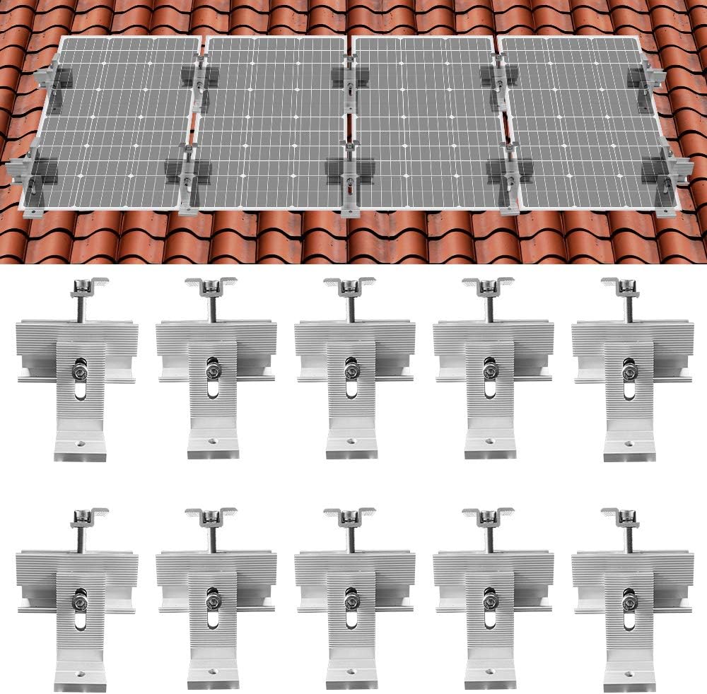 ECO-Worthy Roof Solar Panel Mounting Bracket System Kit(for 1-4 Pieces Solar Panels)