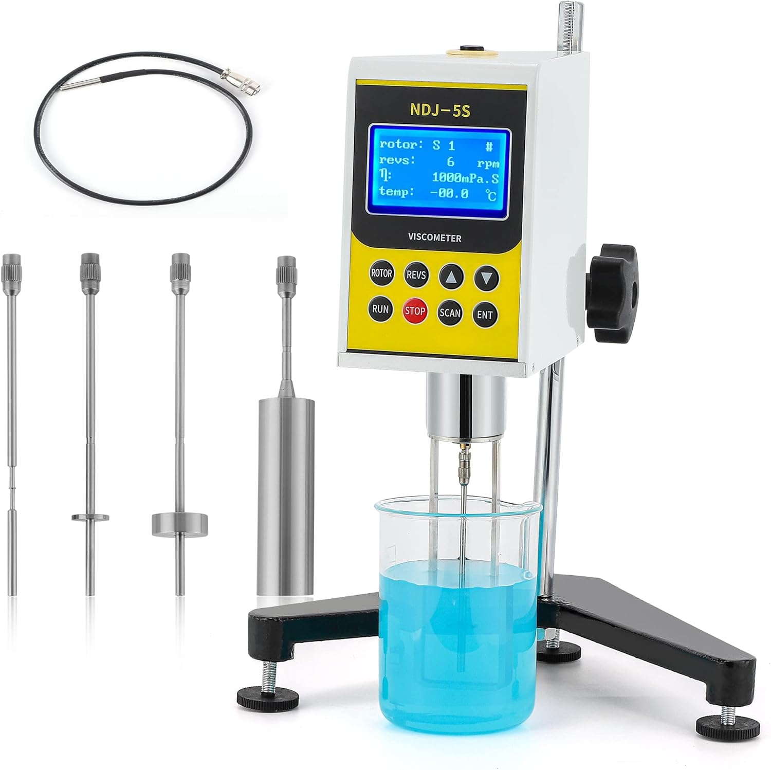 CGOLDENWALL NDJ-5S Digital Rotational Viscosity Meter Viscometer Rotary visometer 110-240V 10~100,000mPa.s Accuracy:+-3.0% (Old or New Panel)