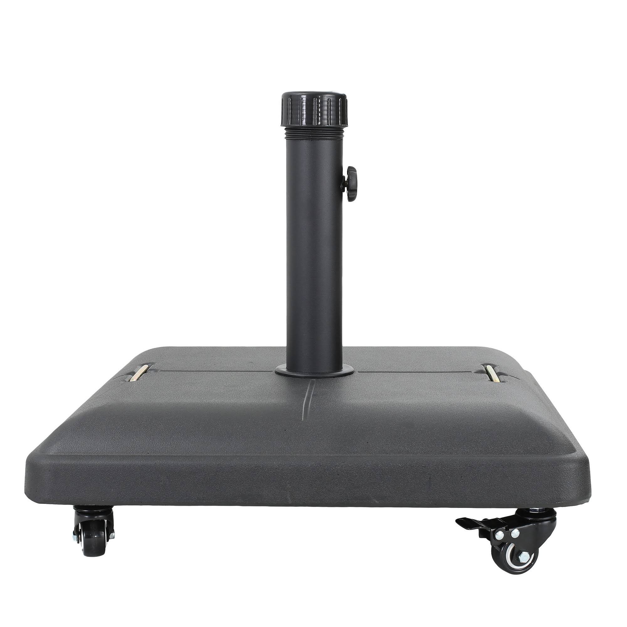 Christopher Knight Home 300412 Hayward 80lbs Square Steel Umbrella Base with Wheels, Black