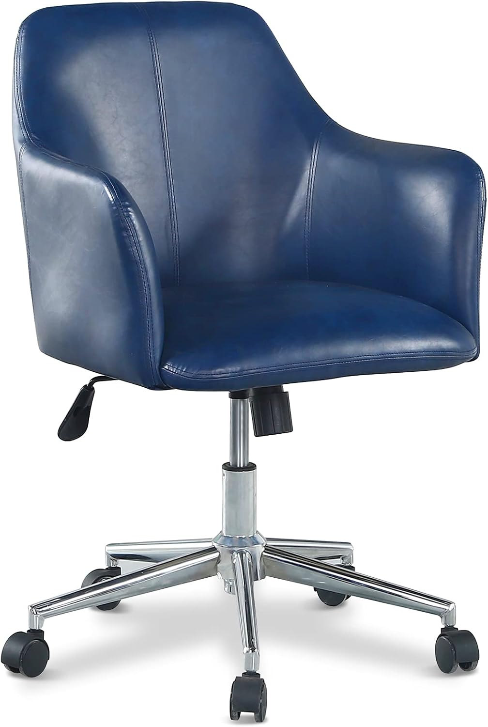 Mid-Back Fabric Computer Desk Chair, WISOICE 360&deg; Swivel Adjustable Accent Home Office Task Chair Executive Chair with Soft Seat, Light Grey