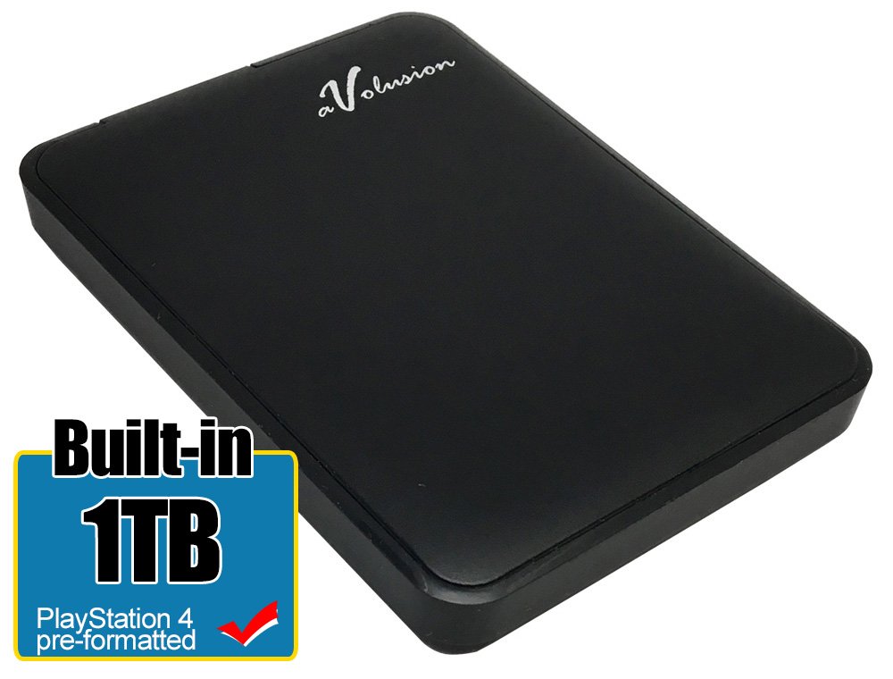Avolusion 1TB USB 3.0 Portable External Hard Drive (for PS4 Pro, Pre-Formatted) Pack of 2