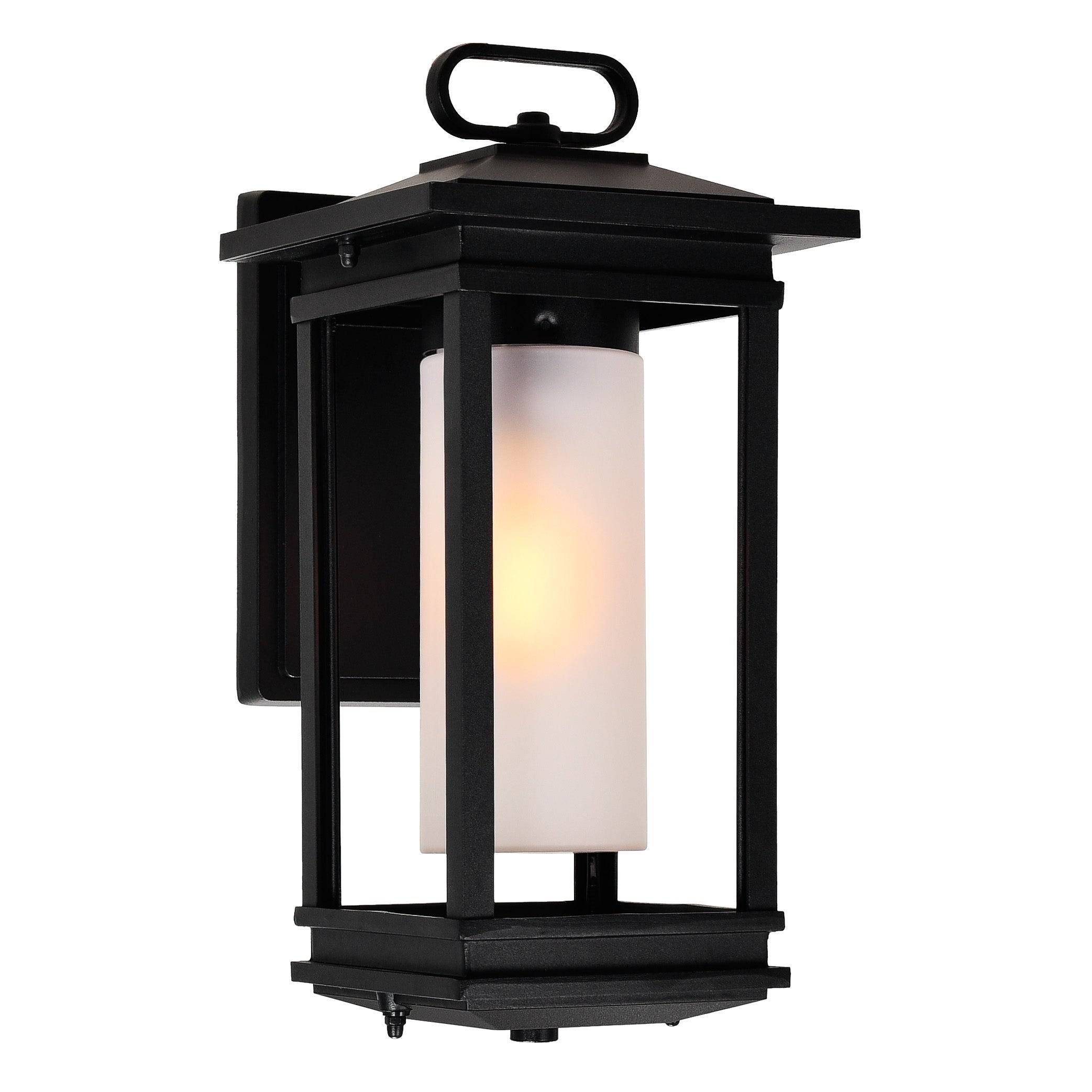 CWI Lighting Granville 1-Light Black Outdoor Wall Lantern Sconce