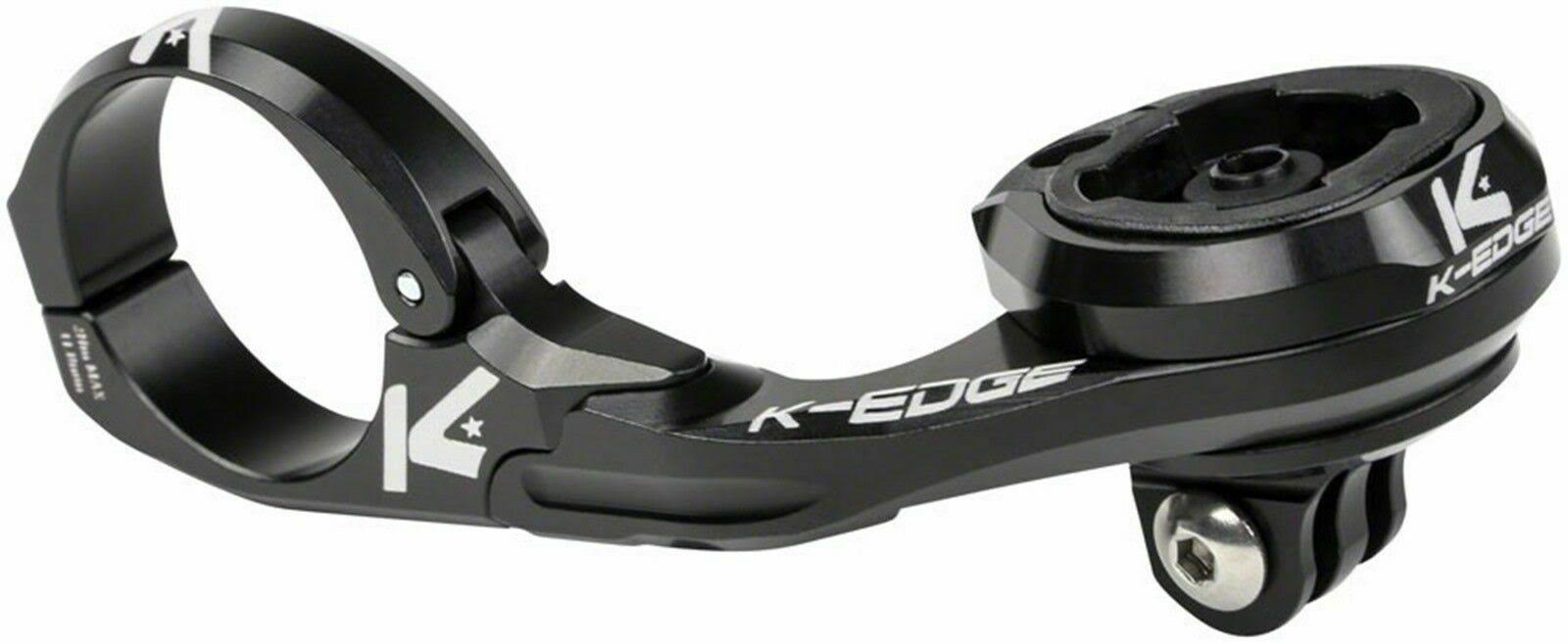 K-Edge Lezyne Combo Computer Handlebar Mount: 31.8mm Black Anodized