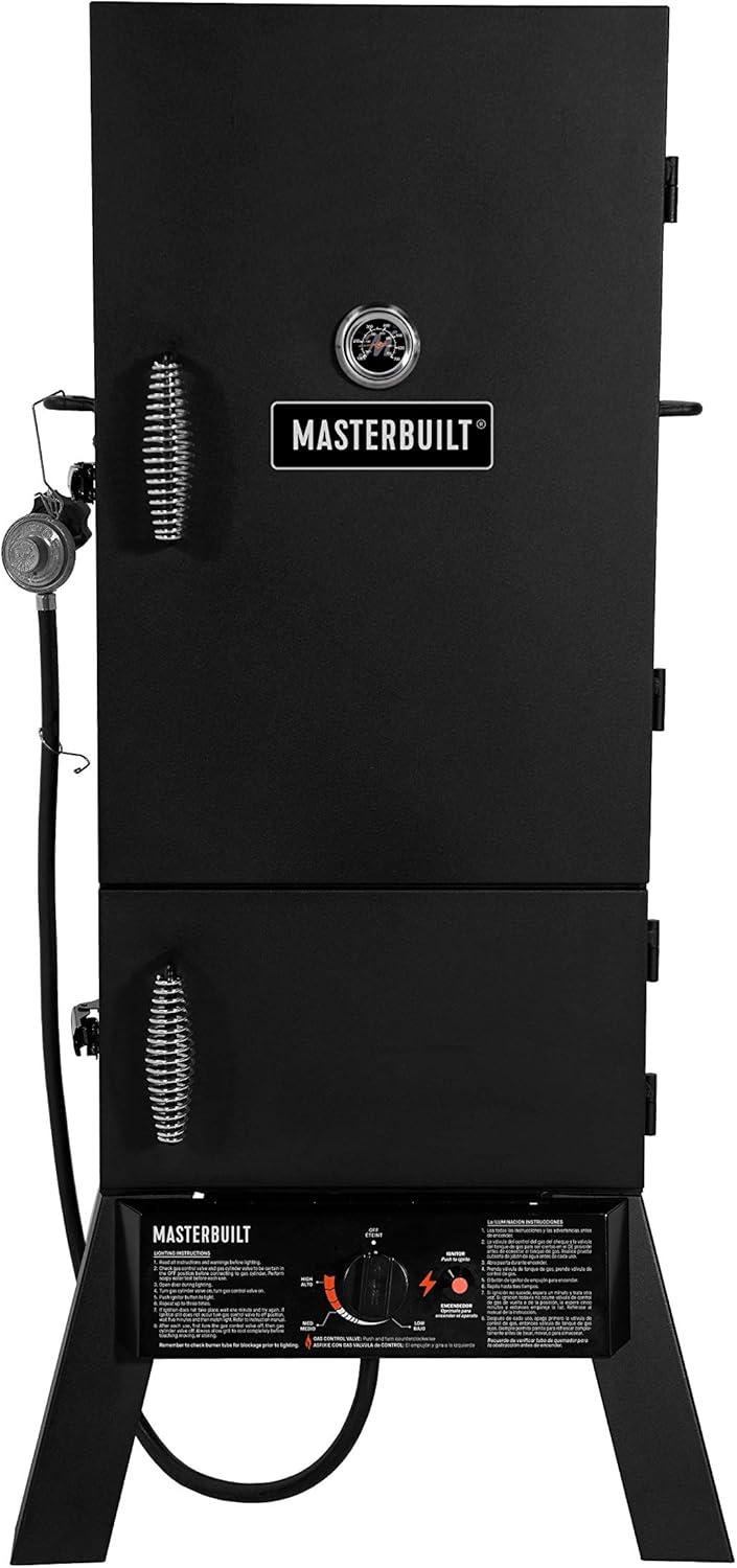 Masterbuilt MB20051316 Propane Smoker with Thermostat Control, 40 inch, Black
