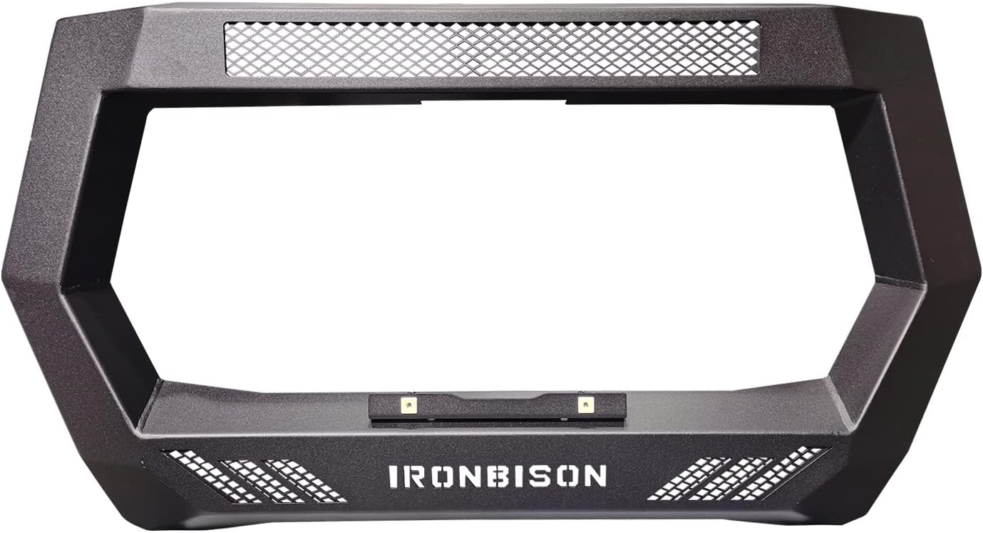 IRONBISON Barde Bull Bar Compatible with 2005-2022 Toyota Tacoma Pickup Truck Fine Textured Black Front Bumper Brush Grille Guard Compatible with 20&rdquo; LED Light Bar