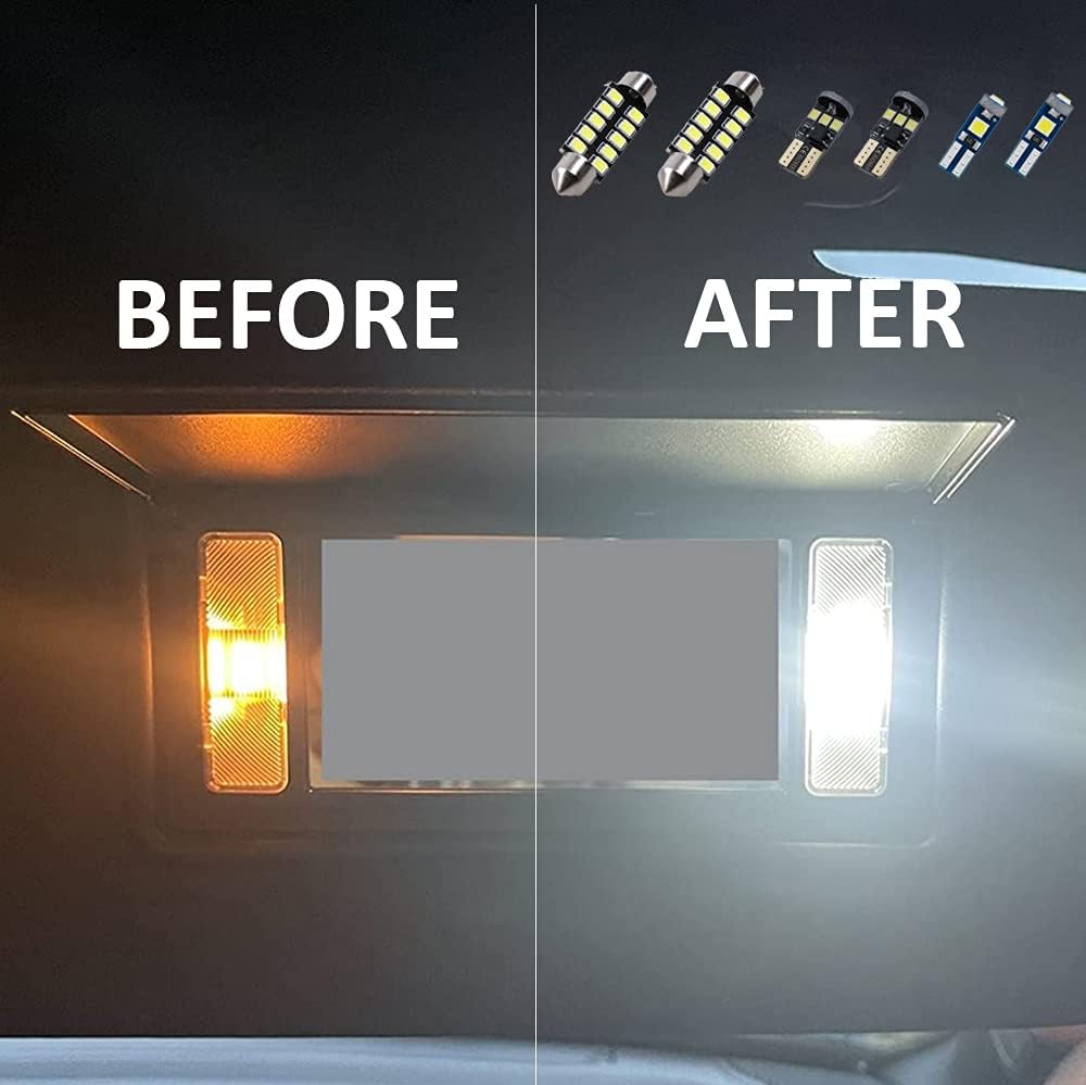 CENDAPRO 12PCS CANBUS LED Interior Light Kit for Dodge Ram 2009 2010 2011 2012 2013 2014 2015 2016 2017 2018 Super Bright 6000K White Interior LED Bulbs Package wInstall Tool