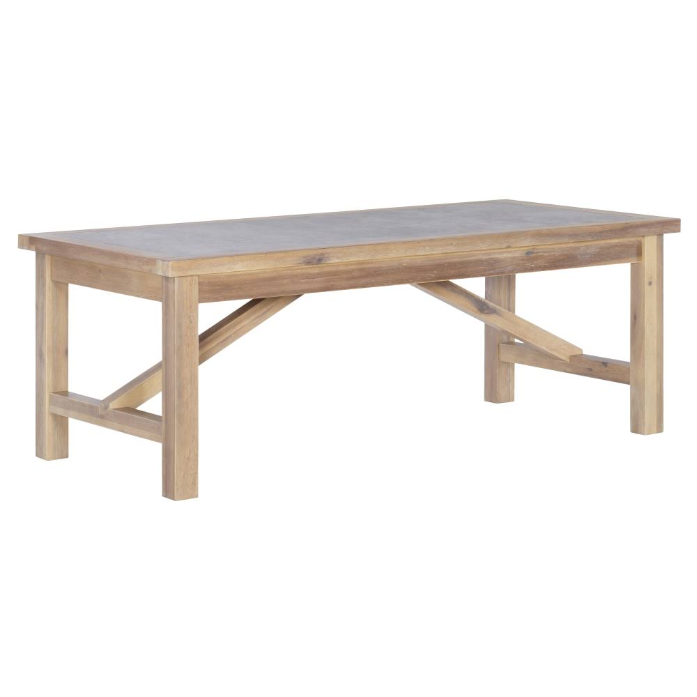 Linon Hanover Coffee Table, 18x22H x 48x22W x 24x22D, Rustic Brown Acacia/Gray