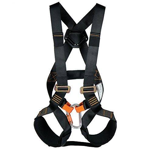Fusion Climb Warrior Kids Full Body Climbing Rope Course Harness Black
