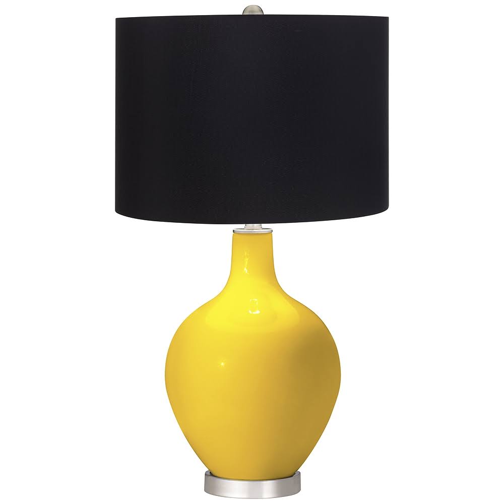 Color + Plus Citrus Black Shade Ovo Table Lamp