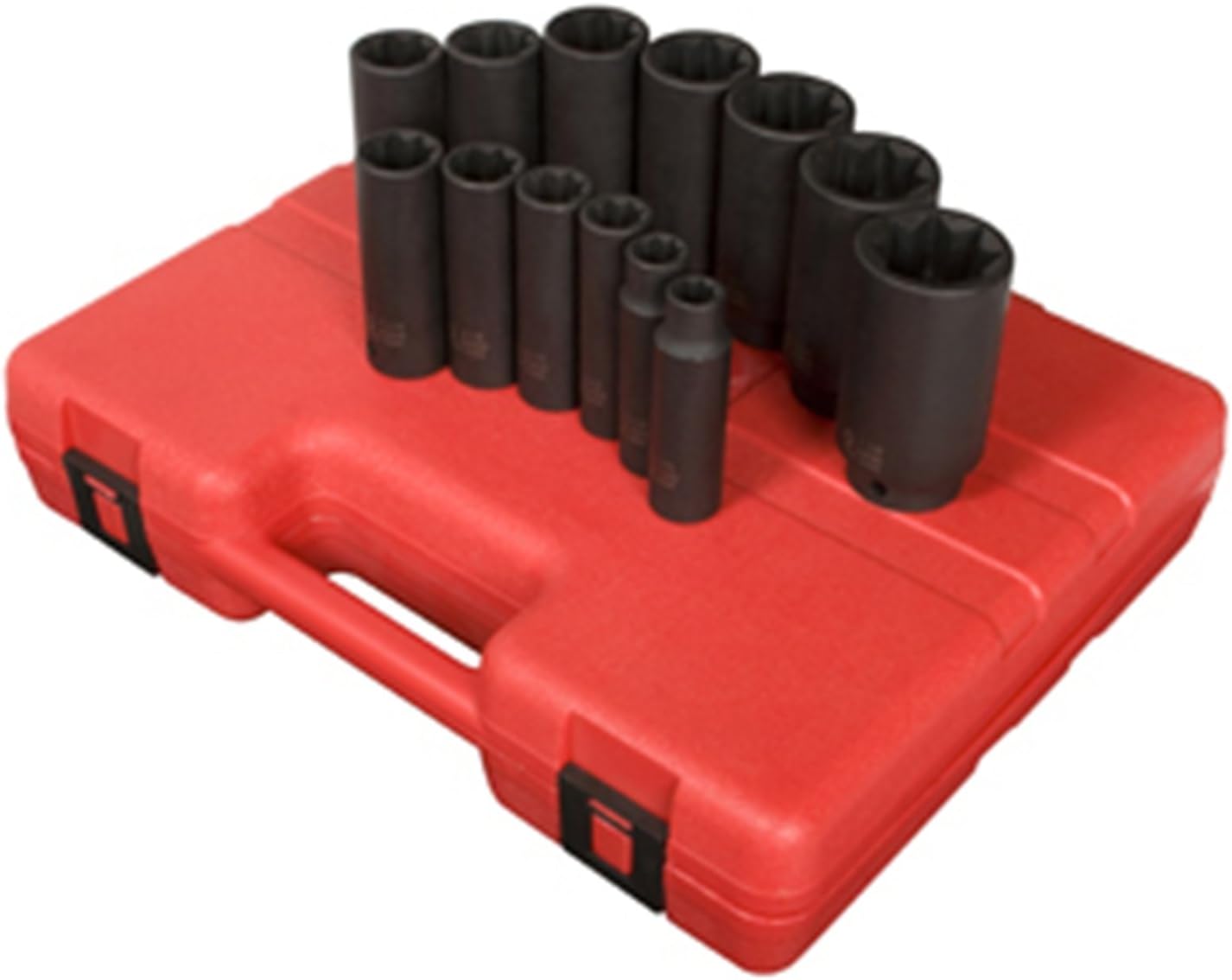 Sunex 2858 1/2-Inch Drive Deep 8-Point SAE Impact Socket Set, 13-Piece