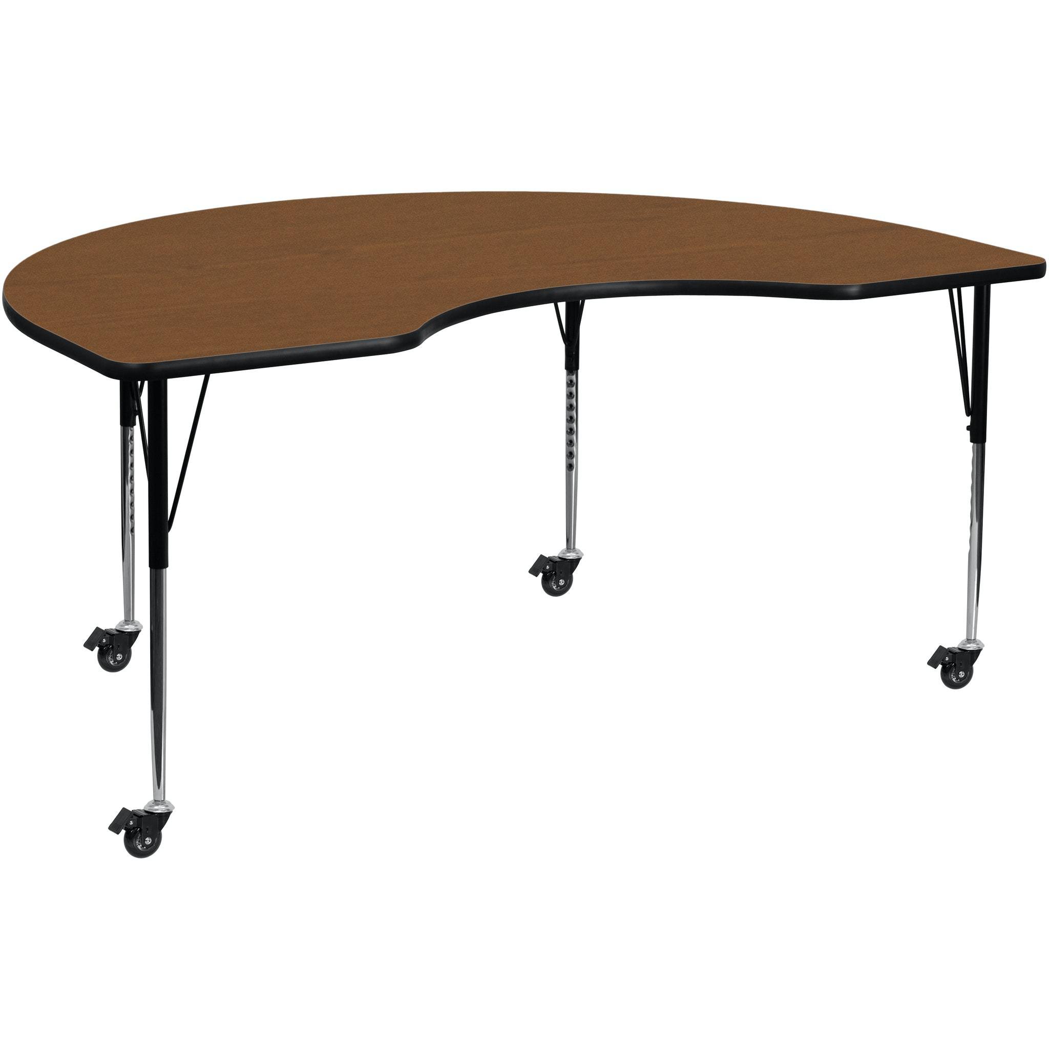 Flash Furniture Oak Kidney Activity Table