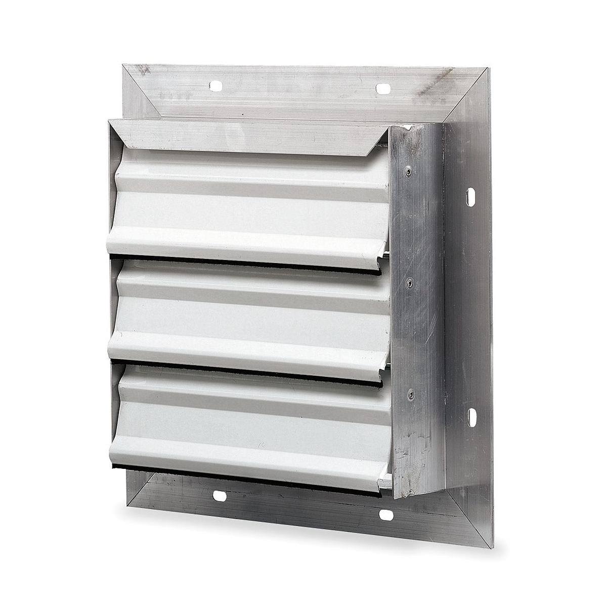 Dayton 4c555 10x22 Backdraft Damper/Wall SHUTTER, 10-1/2x22x10-1/2x22 Opening