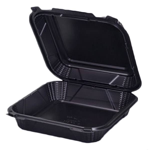 Gnp HP200 Large Hinged Plastic Container - Black