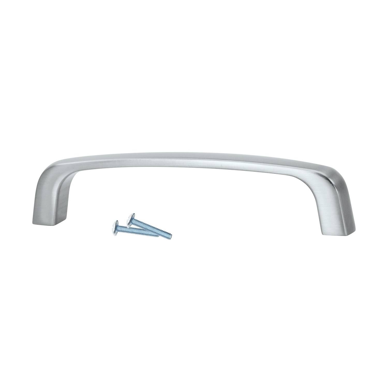 25 Pack Modern Bo Style 3-3/4 inch (96mm) inch Center to Center, Overall Length 4-3/16 inch Brushed Nickel Cabinet Hardware Pull