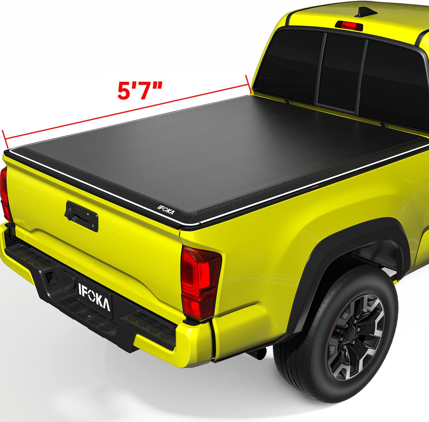 IFOKA Truck Bed Tonneau Cover Soft Roll Up with Reflective Strip Compatible with 2002-2018 Dodge Ram 1500, 2019-2022 Classic Only, 2003-2022 Ram 2500 3500, Fleetside 6'4