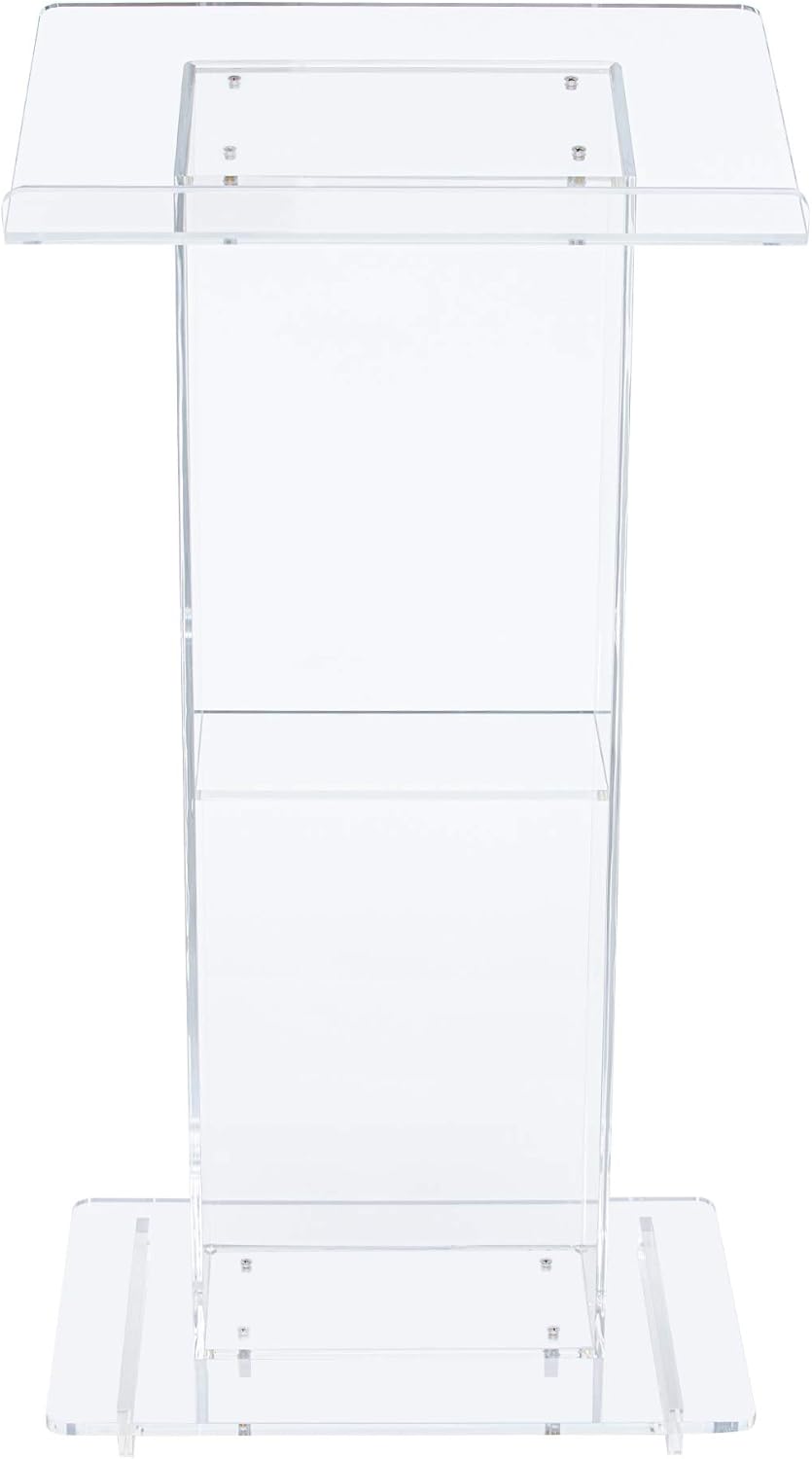 OEF Furnishings Acrylic Lectern, Clear