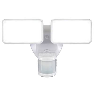 Heath Zenith Hz-5867-wh 180-Degree 2-Head LED Motion Activated Security Light 120-Volt White