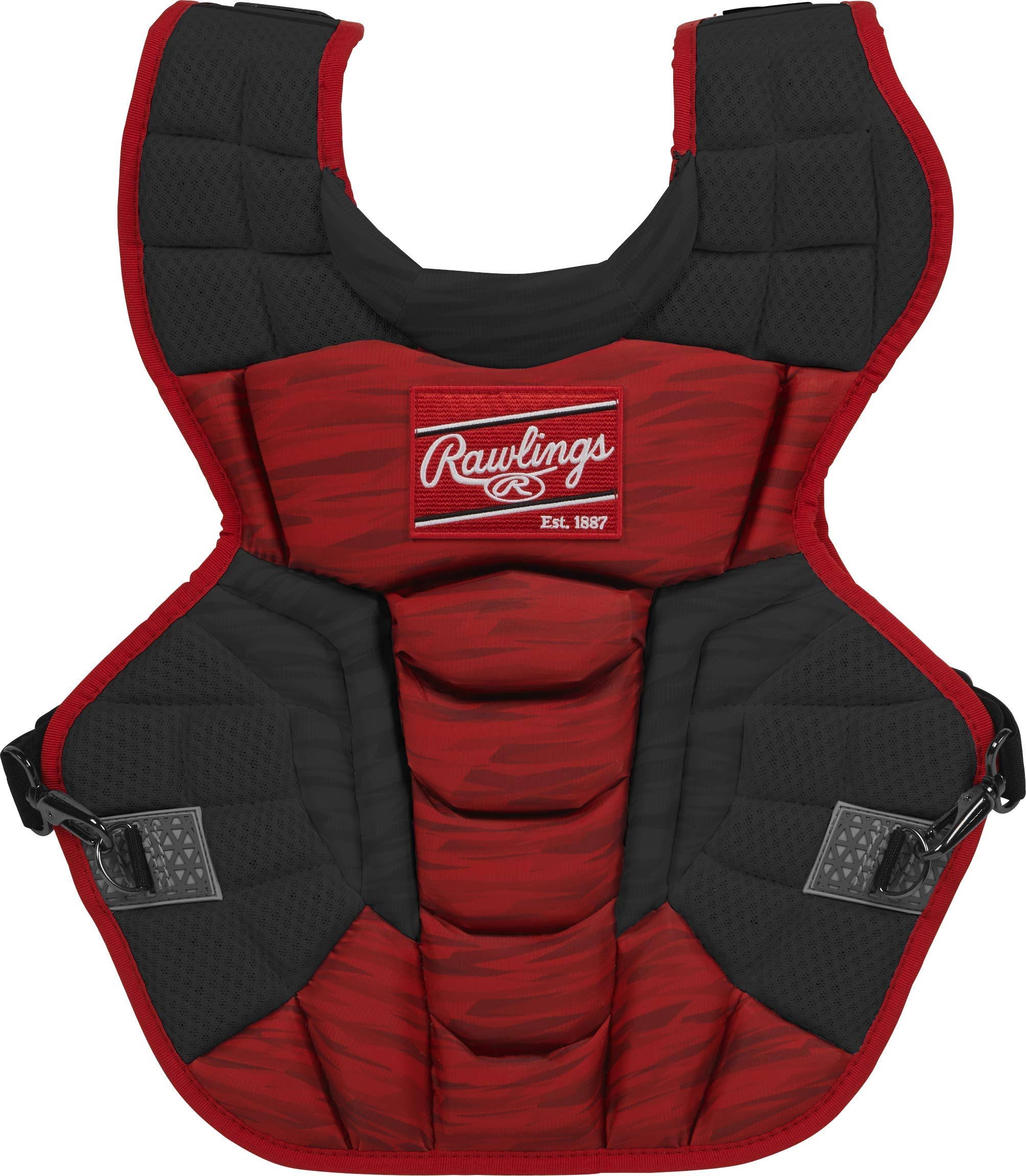 Rawlings NOCSAE Velo 2.0 Chest Protector Black/Red