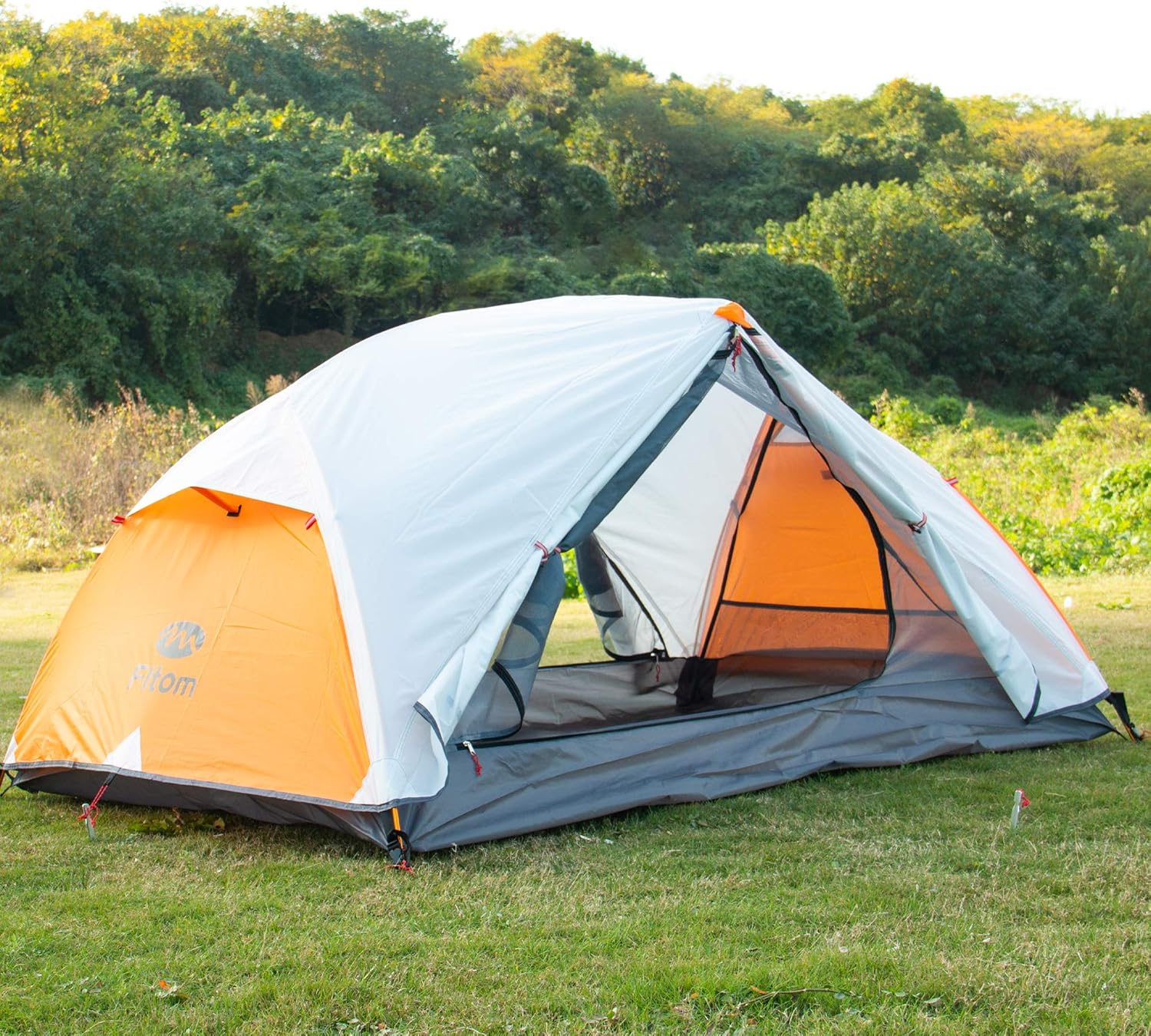 Fltom 2 Person Camping Tent, Ultralight Backpacking Tent for 3 Seasons, Easy Setup Double Layer Outdoor Tent for Hiking Mountaineering Backpack Travel