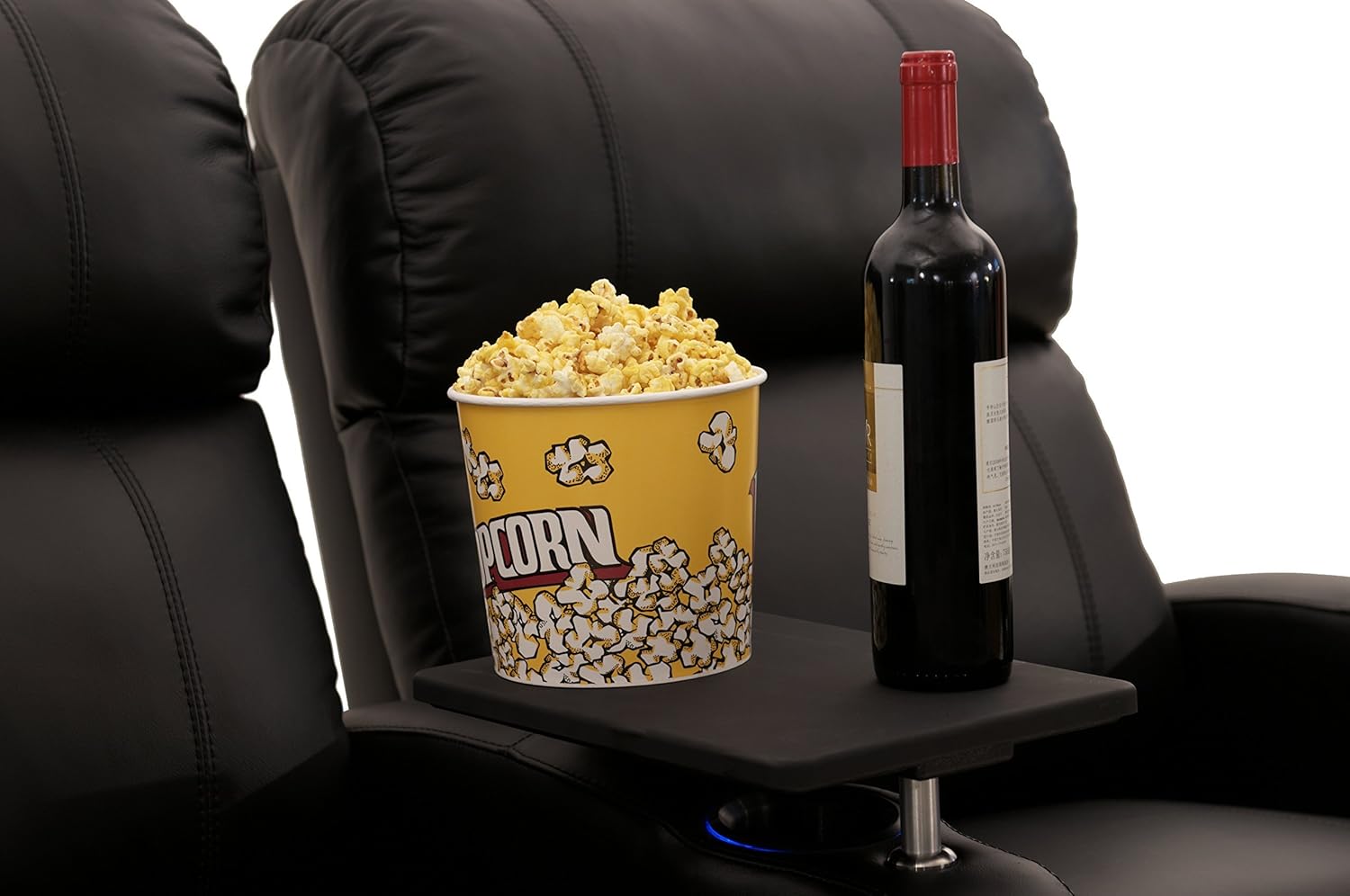 Octane Seating Octane Black Swivel Tray Table Pack of 2