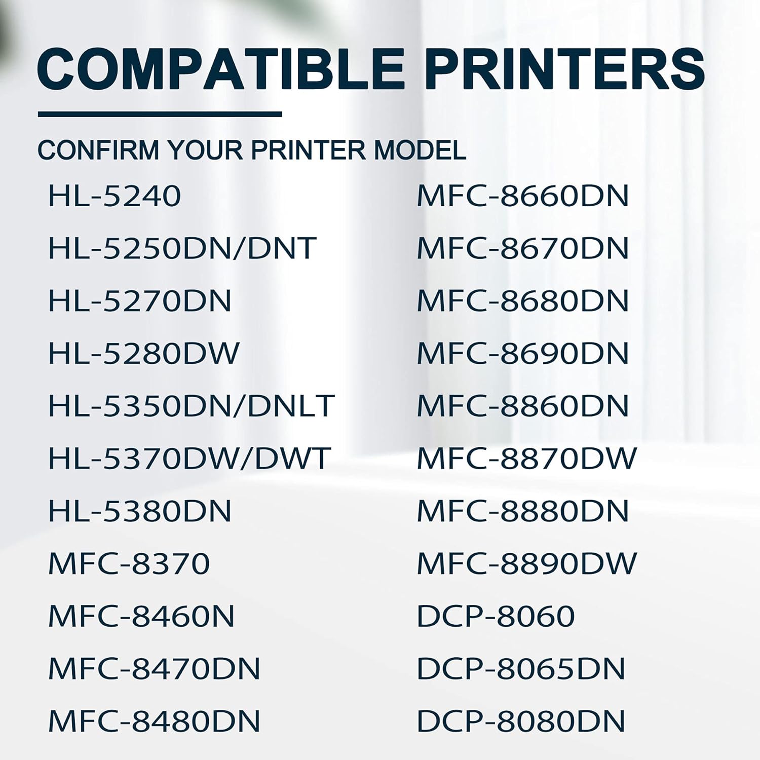 1 Pack Black TN580 TN-580 High Yield Compatible Toner Cartridge Replacement for Brother HL-5240 5270DN 5280DW 5370DW/DWT 5380DN MFC-8370 DCP-8060 8085DN Printer Ink Cartridge Pack of 2
