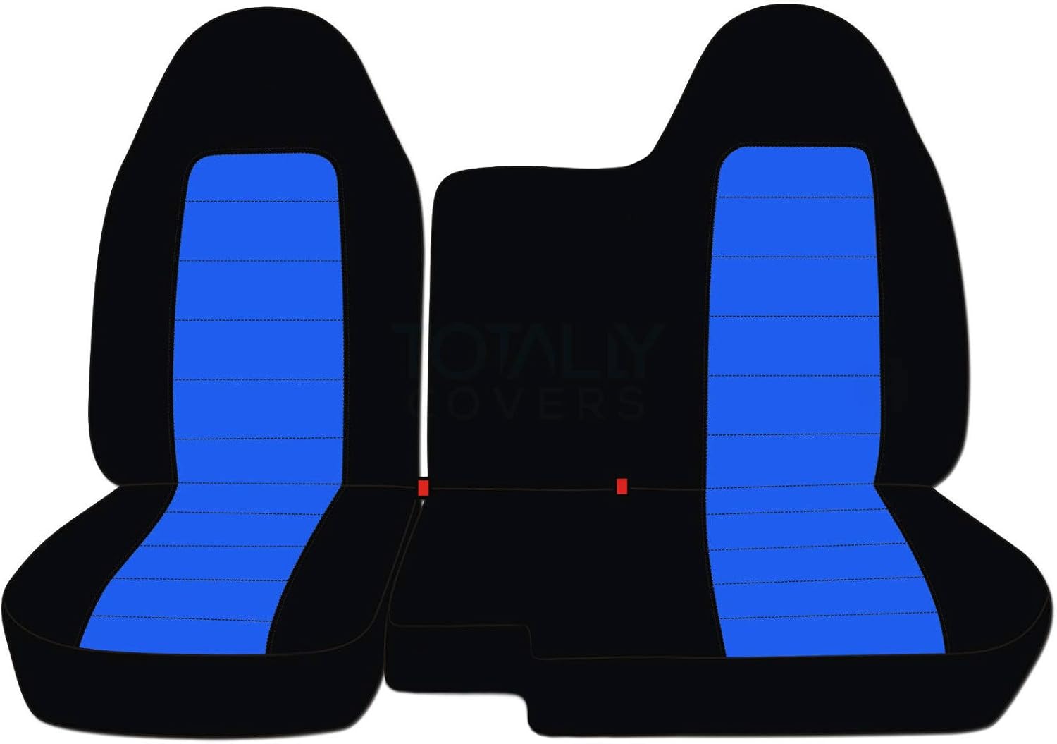 Totally Covers Compatible with 2004-2012 Chevy Colorado/GMC Canyon Two-Tone Truck Seat Covers (Front 60/40 Split Bench) No Armrest: Black and Violet (21 Colors) Chevrolet